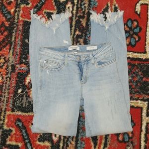 Judy blue raw edge straight jeans